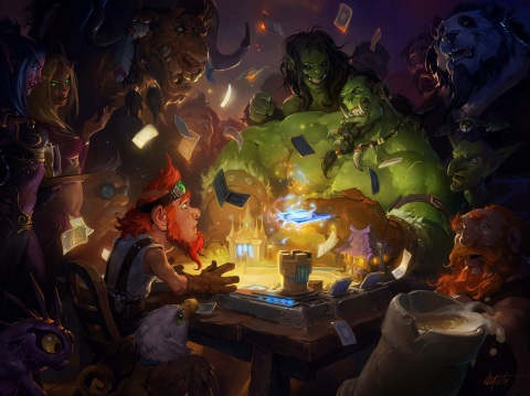 Hearthstone a gathering. Original Blizzard art.