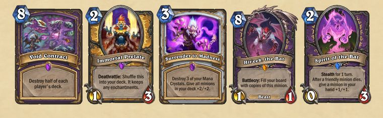 Cards from the Rastakhan expansion set.