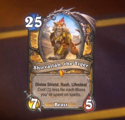 A hearthstone new Legendary card.