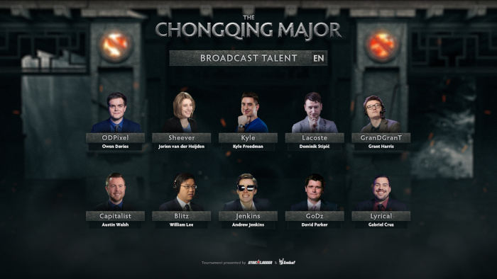 Chongqing casters and commentators.