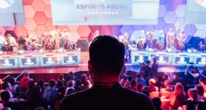 Esports arena and live audience.