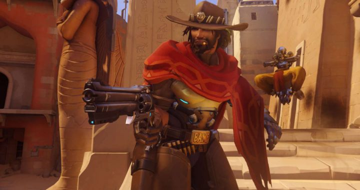 A gunner in Overwatch.