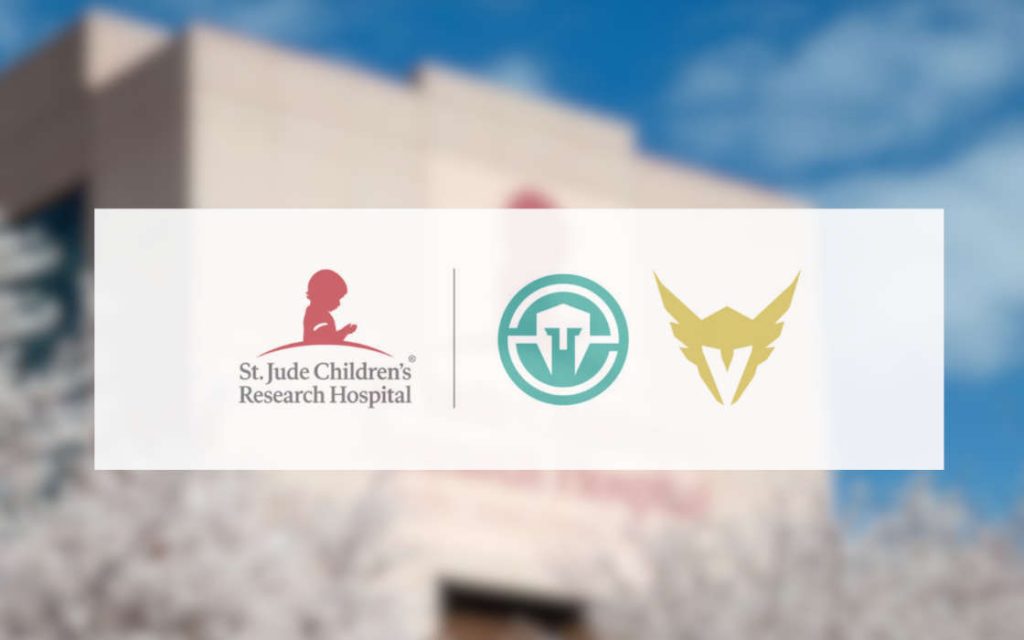 St. Jude's hospital and the logos of LA Valiant and Immortals