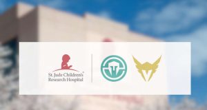 St. Jude's hospital and the logos of LA Valiant and Immortals