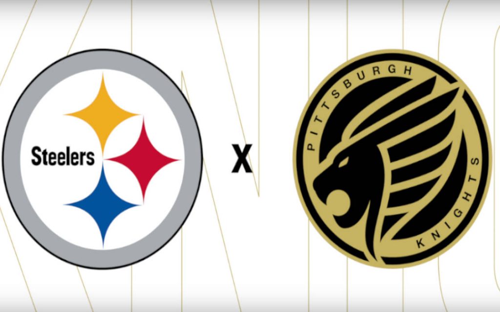 Pittsburgh Knights and Steelers logos.