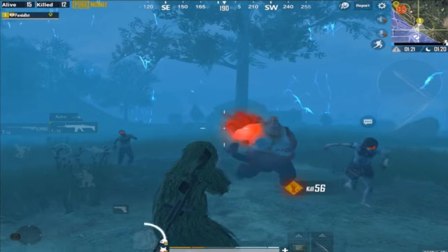 PUBG mobile zombie mode: Players facing off a horde of oncoming undead.
