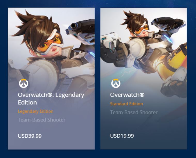 Overwatch's Standard and Legendary Editions are cheaper now.