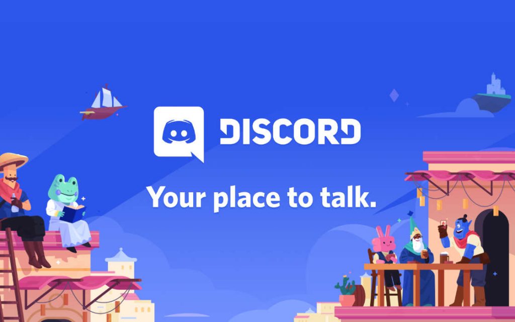 Discord's "Your place to talk" rebranding slogan.