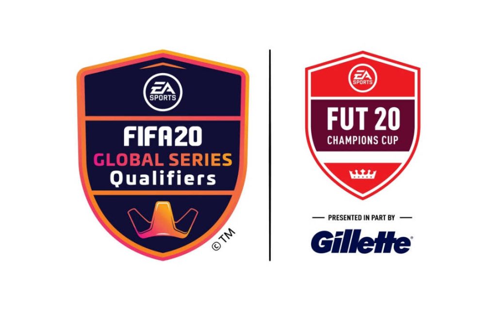 FIFA 20 Global Series and Gillette logos as part of an official partnership