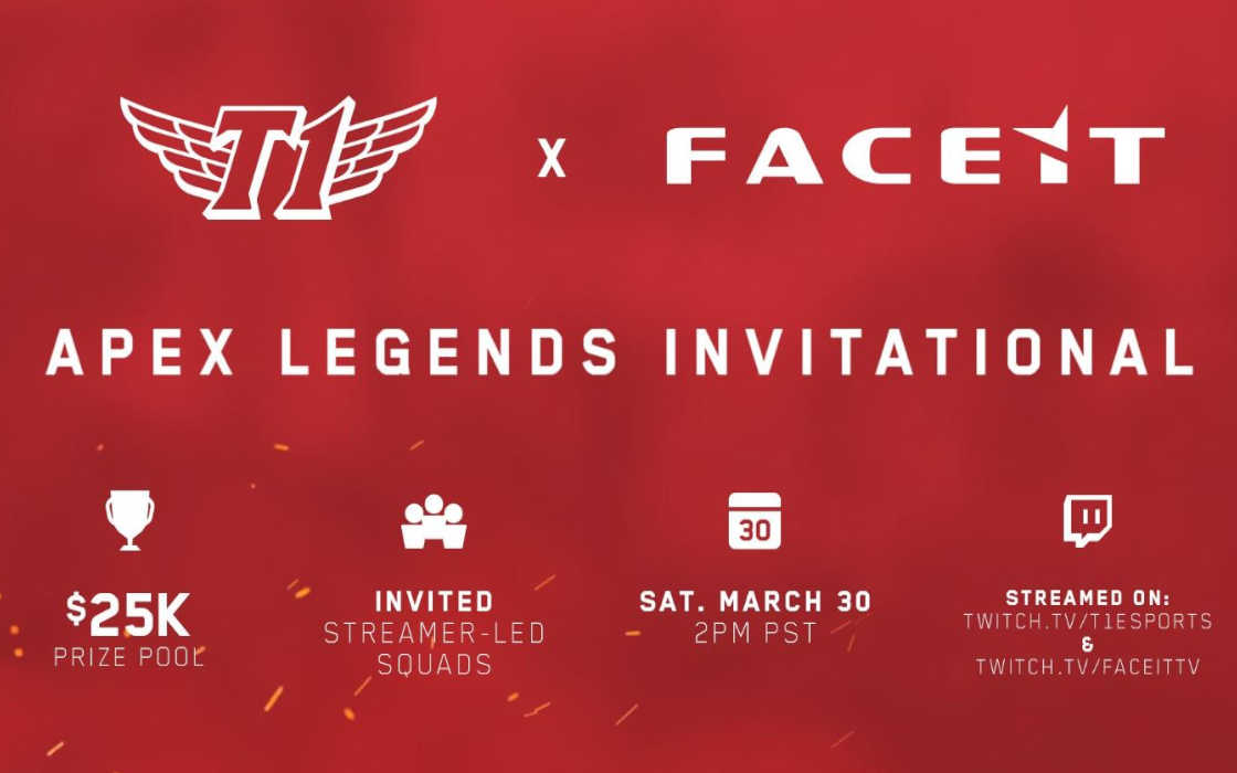 T1 and FACEIT Apex Legends Invitational Arriving on March 30