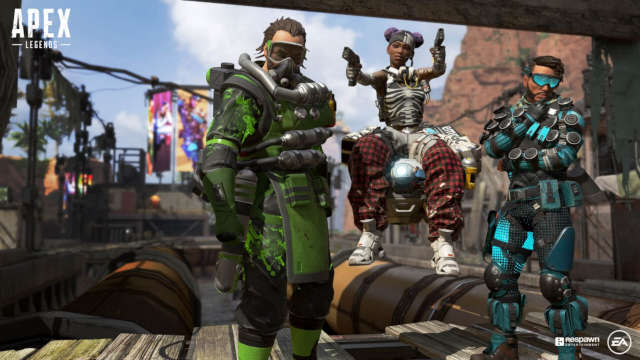 Several Apex Legends characters. Official art by EA and Apex Legends.