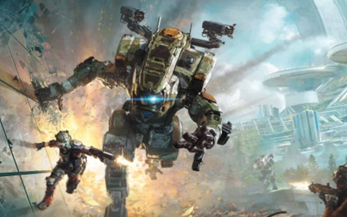 Titanfall characters clashing in a batttle