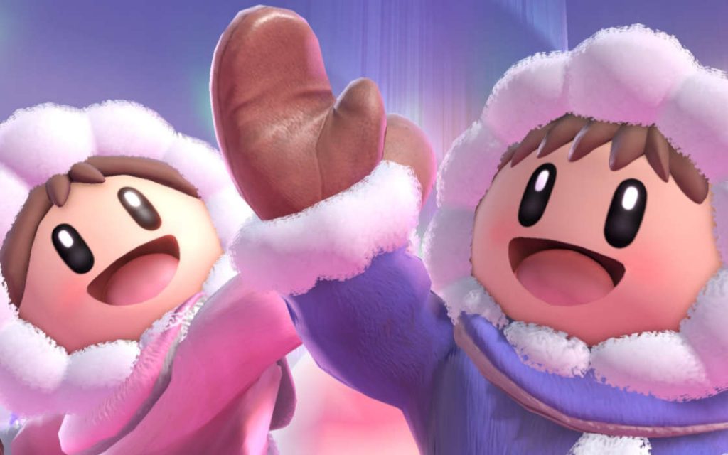 Super Smash Bros. Ultimate characters cheering.