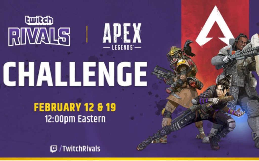 Twitch Rivals' Apex Legends tournaments is coming on Febuary 12.